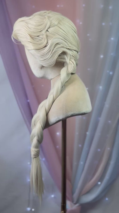 Peluca trenzada de Elsa